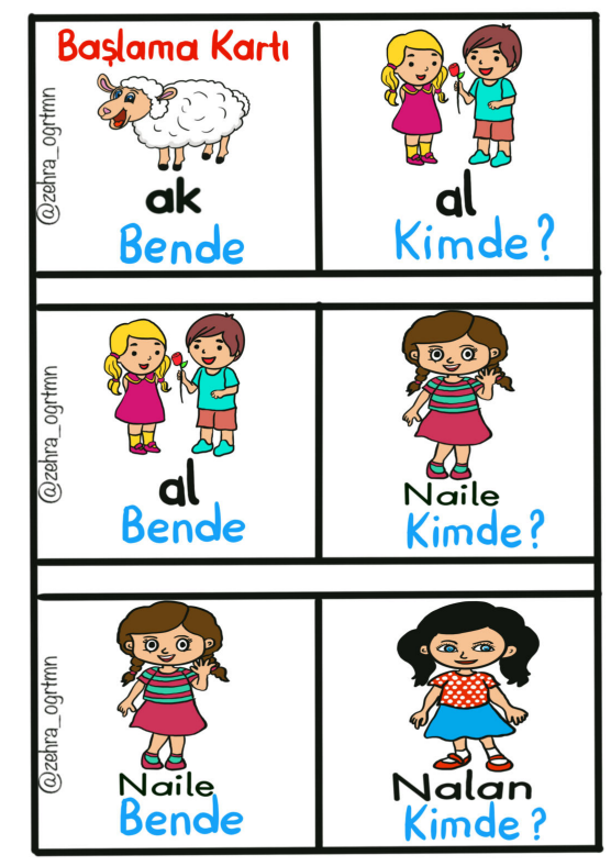 Elakin Bende Kimde Oyun Kartları Etkinliği